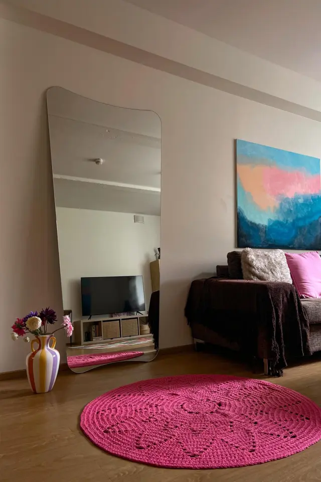 Stewehome Διακοσμητικός καθρέφτης τοίχου με σχεδιασμό 33x70 cm 2