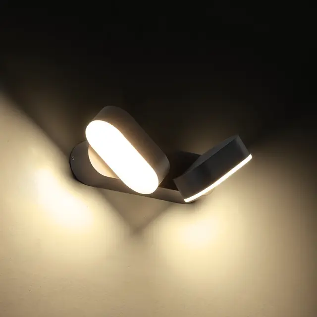 LED SMD WALL LUMINAIRE 13W 630LM 100° 230V AC 3.000K DARK GREY CRI80 IP54 30.000HRS / LG1682G 2
