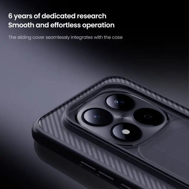 Nillkin CamShield PRO Hard Case for Xiaomi Redmi Note 15 Pro+ 5G Transparent Black 3