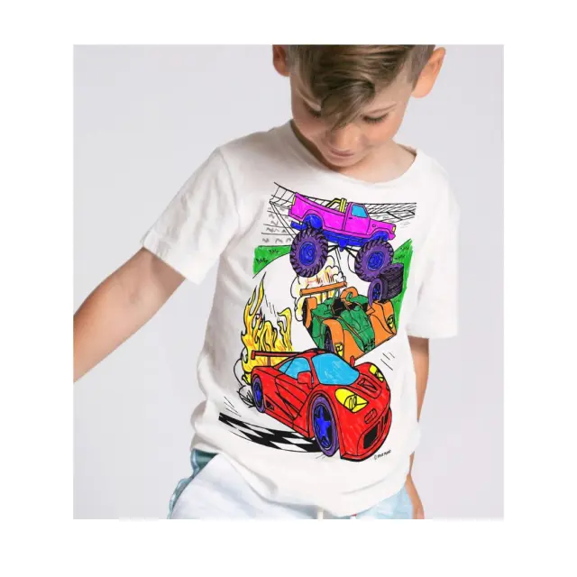 Splat Planet Πλενόμενο t-Shirt Ζωγραφικής με Μαρκαδόρους: Cars 7-8 ετών 3