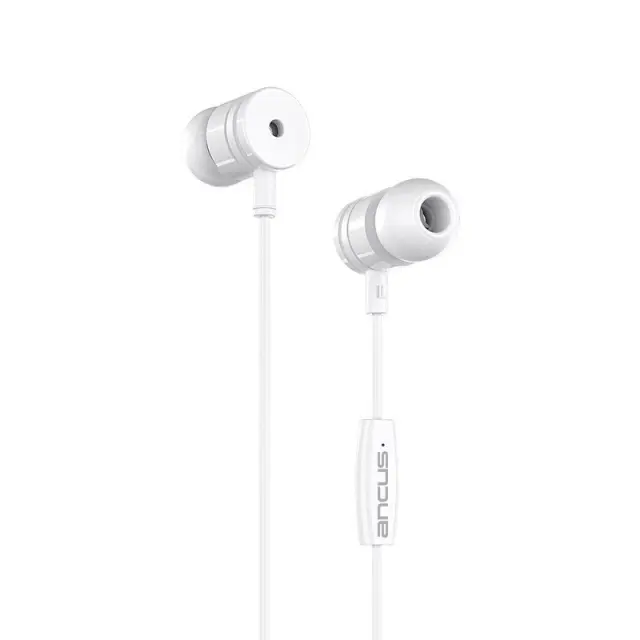 Hands Free Ancus Harmony MD44 in-Earbud Stereo 3.5mm Λευκό με Μικρόφωνο και Πλήκτρο Λειτουργίας 1,2μ 3