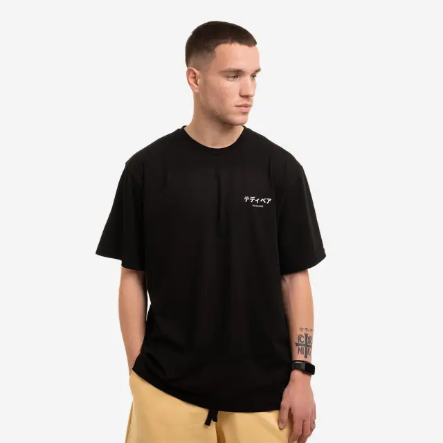 T-shirt Noshame® Μαύρο Oversized με τύπωμα Forever friends - 122549 - XXL 2