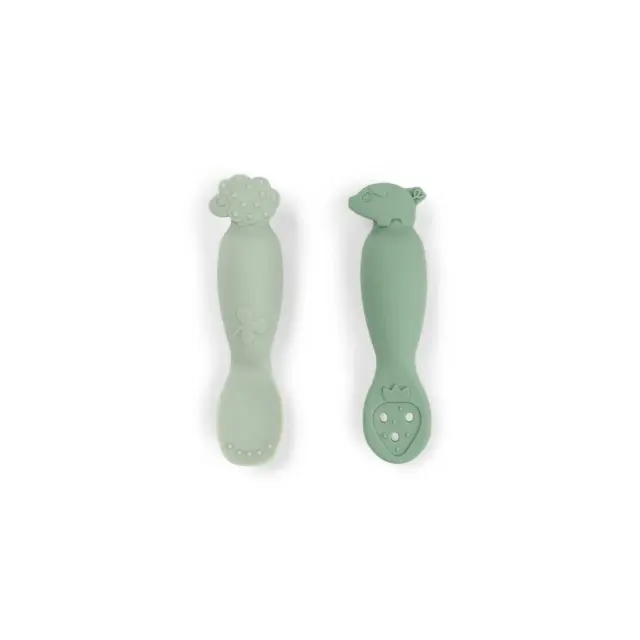 Εκπαιδευτικά Κουτάλια Σιλικόνης Done By Deer Tiny Farm Green +0m BR79983