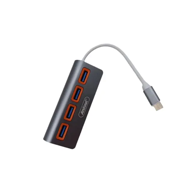 TYPE-C ΣΕ USB HUB 4 ΘΥΡΩΝ ANDOWL Q-HU5B 2