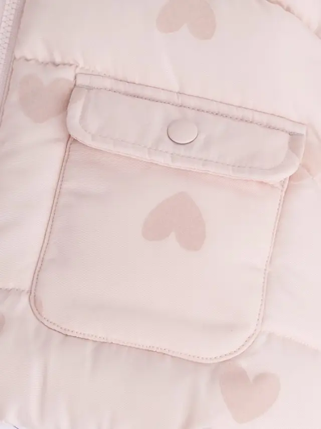 Βρεφικό Μπουφάν για Κορίτσια Fluffy Hearts ΡΟΖ 3