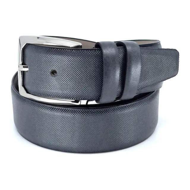 Ανθρακί Ζώνη P.U. Leather 3,5 cm