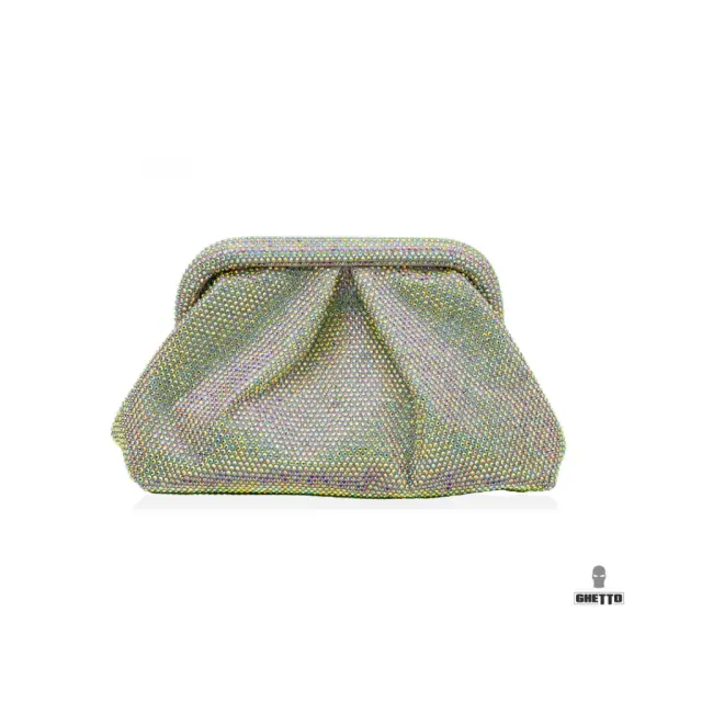 Ghetto Crystal Clutch Bag with Chain Strap | Sparkling Statement Evening Bag 2