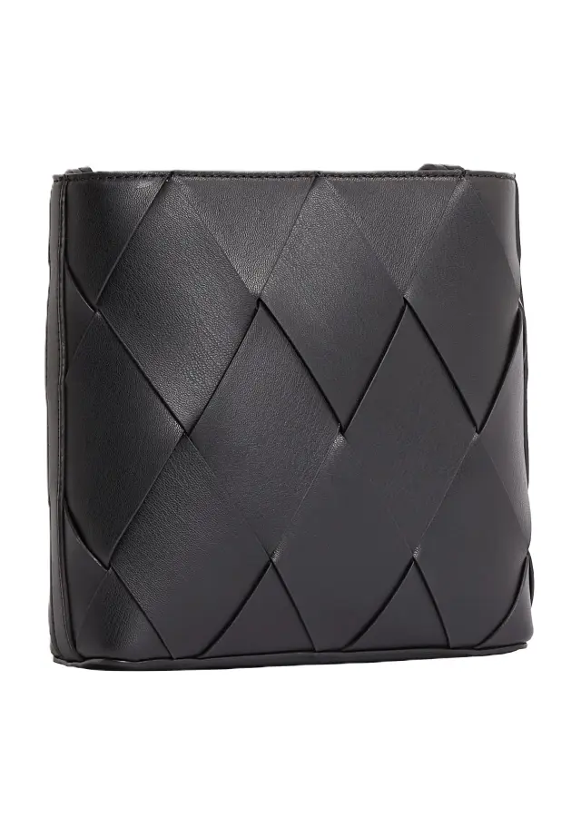 Calvin Klein Γυναικεία Τσάντα Woven Square Crossbody Μαύρη 2