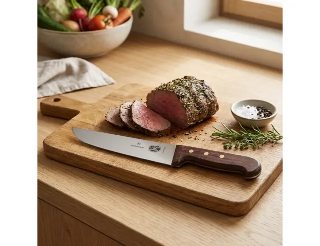 Μαχαίρι Κρέατος Victorinox Wood με ξύλινη λαβή και μήκος λεπίδας 18cm5.5200.18