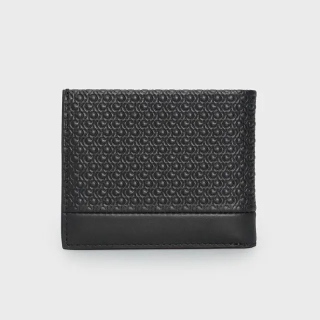 Calvin Klein - Ανδρικό Δερμάτινο Πορτοφόλι Modern Bar Bifold 6Cc W/Bill K50K511374-0GL Μαύρο 3