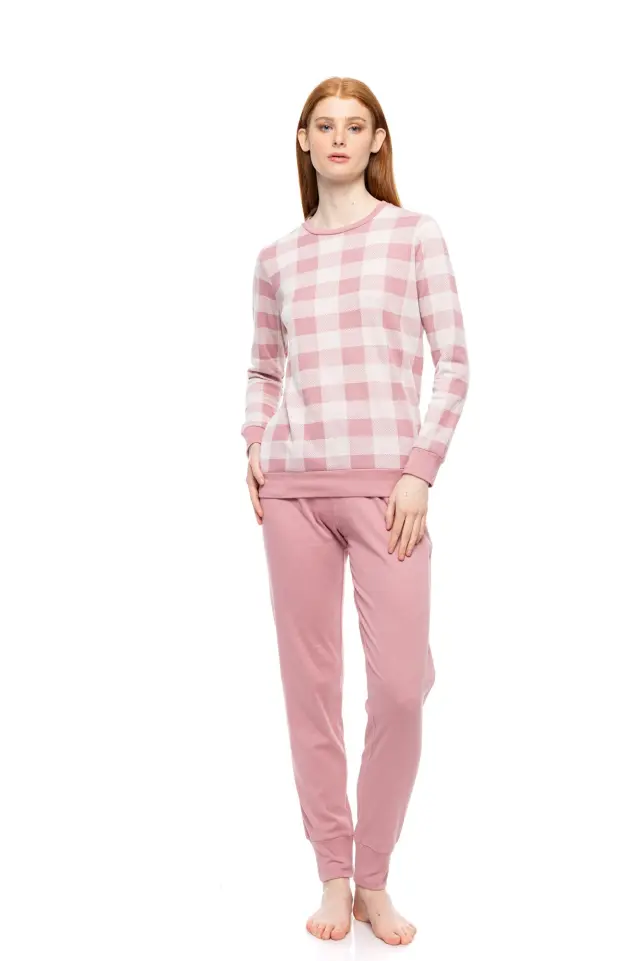 W1786 - Type - PYJAMAS JACQUARD ROSE PLAID