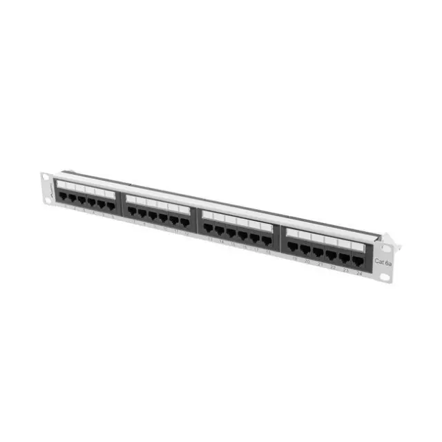 Lanberg Patch Panel 24port Cat 6A Gray (PPUA-1024-S)