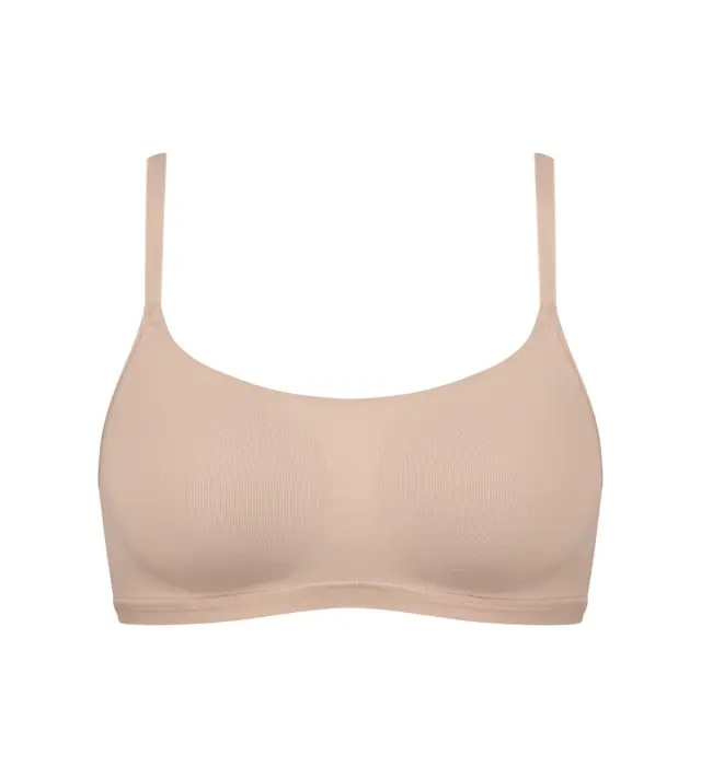 Sloggi Σουτιέν Go Daily Cotton Top Χωρίς Μπανέλα Μπεζ 2