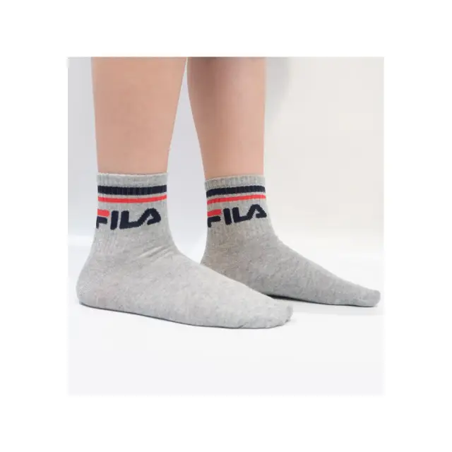 FILA Unisex Κάλτσες Urban Quarter Plain - 3 Ζεύγη, Χρώμα Grey Heather 3