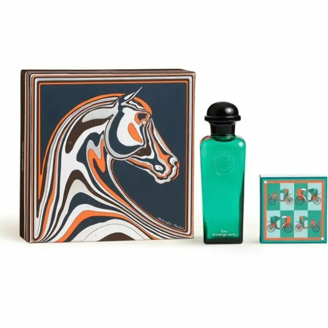 Hermes Women's Perfume Set Eau D'Orange Verte Eau de Cologne 100ml + Soap 50g