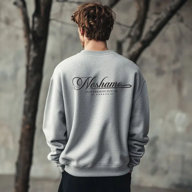Φούτερ Noshame® Γκρι με τύπωμα - 512462 - XXL