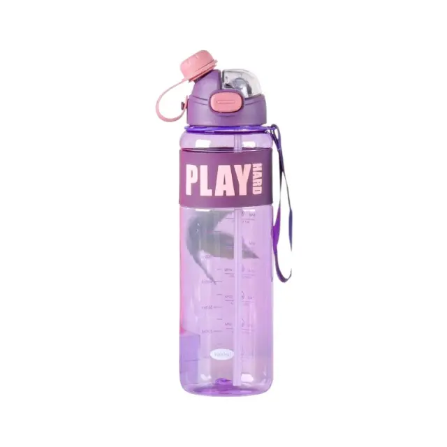 Φορητό παγούρι πλαστικό - 800ml - 722412 - Purple
