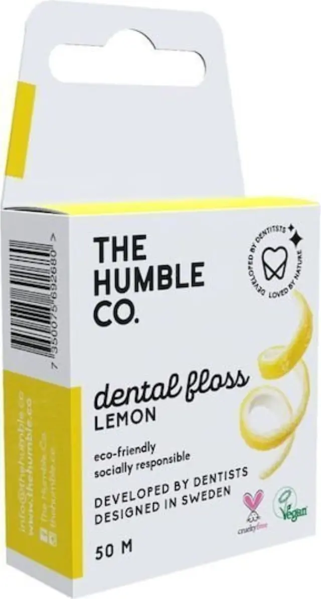 The Humble Co. Natural with Lemon Οδοντικό Νήμα με Γεύση Λεμόνι 50m