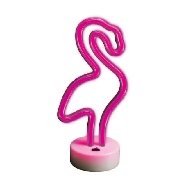Neon LED Forever Light FSNE01 FLAMINGO (USB/Μπαταρίας & On/Off) με Stand Ροζ N64440