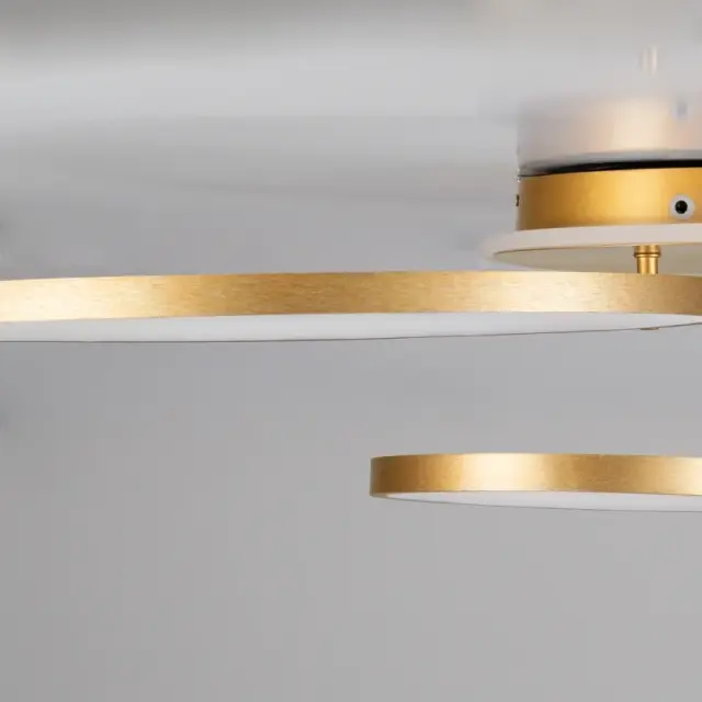 NEMESIS LED Φωτιστικό Οροφής Χρυσό 98W με Χειριστήριο από 2700K έως 6000K Dimmable KLV-101-0207 2