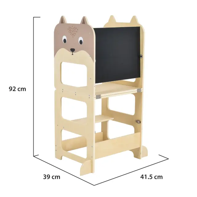 Moni 3 σε 1 Montessori Ξύλινος πύργος εκμάθησης ζωγραφικής 3801005600816 2