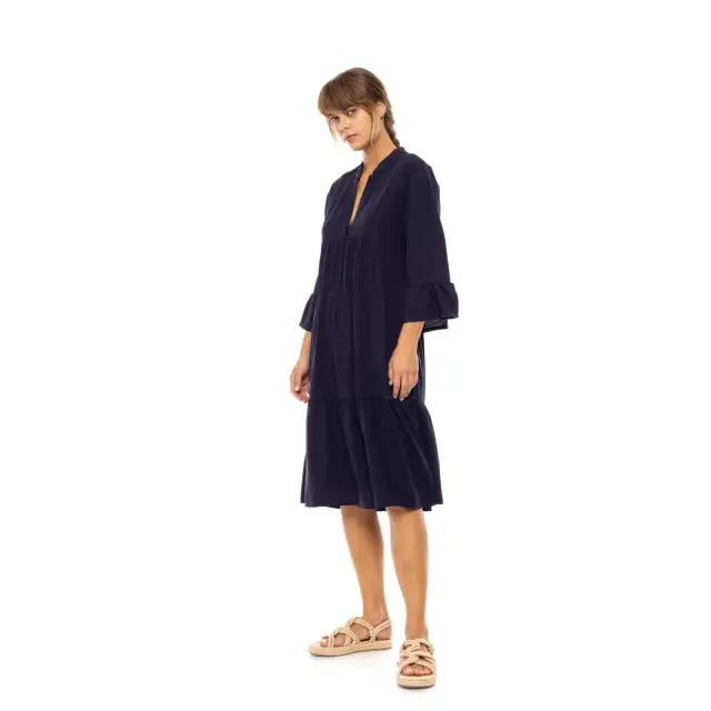 Beachwear Midi Solid BN-294 Yacht Blue Pink Label Beachwear - XL 2