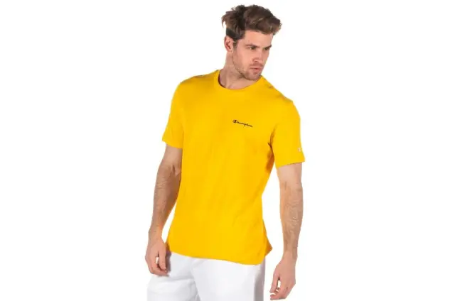 CHAMPION CREWNECK T-SHIRT ΜΠΛΟΥΖΑ ΑΝΔΡΙΚΗ YELLOW