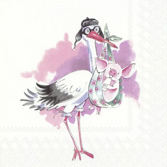 Χαρτοπετσέτα για decoupage, Piggy New Baby Pink, 1 τεμ.