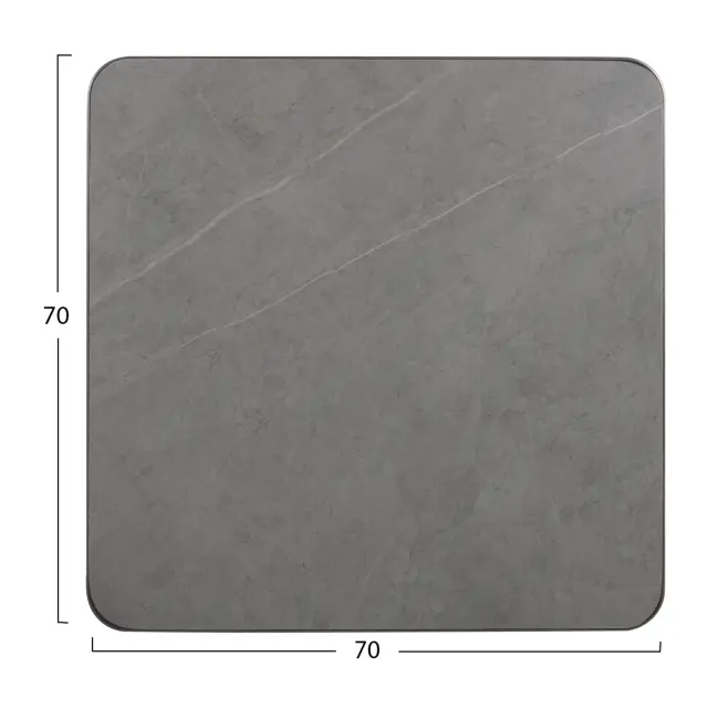 ΕΠΙΦΑΝΕΙΑ ΤΡΑΠΕΖΙΟΥ SINTERED STONE FB96654.05 GREY MARBLE--ΠΛΑΙΣΙΟ ALU ΓΚΡΙ 70x70εκ. 2