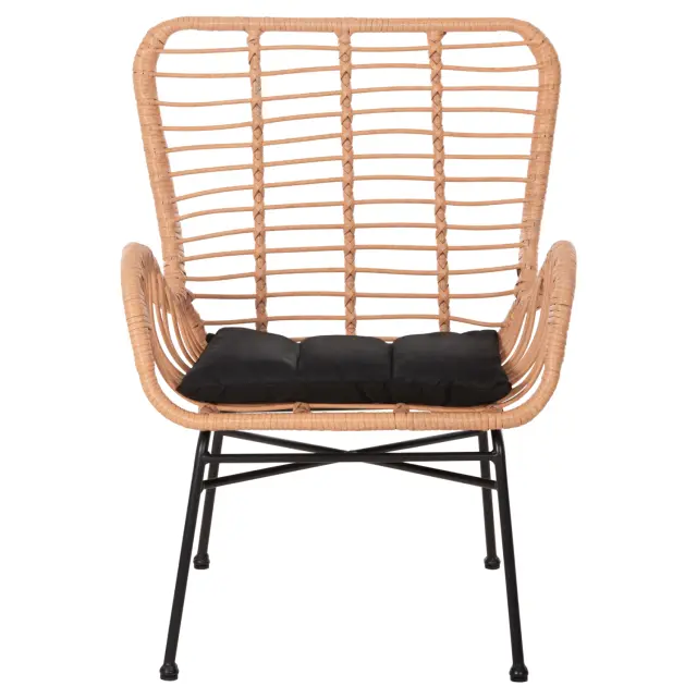 ΠΟΛΥΘΡΟΝΑ ΣΤΥΛ ΜΠΕΡΖΕΡΑΣ FB95704.11 P.E.RATTAN ΜΠΕΖ-ΜΑΥΡΟ ΜΕΤΑΛΛΟ 66x59x90Υεκ. 3
