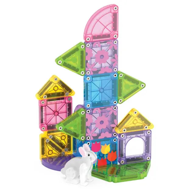 MAGNA-TILES microMAGS Spring Garden Travel Set 24 Τεμάχια – Μικρά Μαγνητικά Πλακίδια STEM Ταξιδιού 3