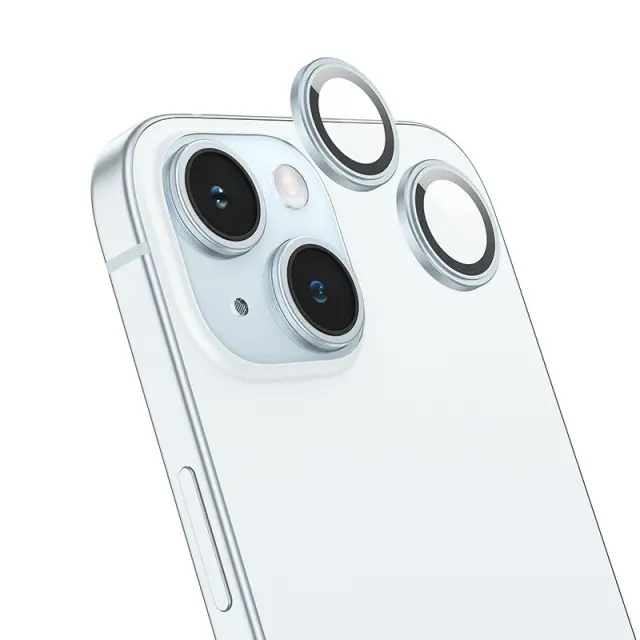 Προστασία Κάμερας Hoco 3D Metal V14 για Apple iPhone 15 / 15 Plus Γαλάζιο Herbolive