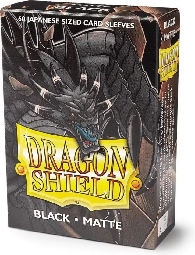 Dragon Shield Small Sleeves - Japanese Matte Black (60 Sleeves)