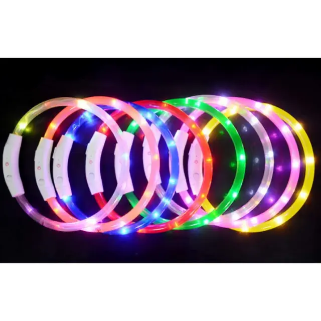 Κολάρο Κατοικιδίου Με Φώς Led - 70cm, ΡΟΖ 2