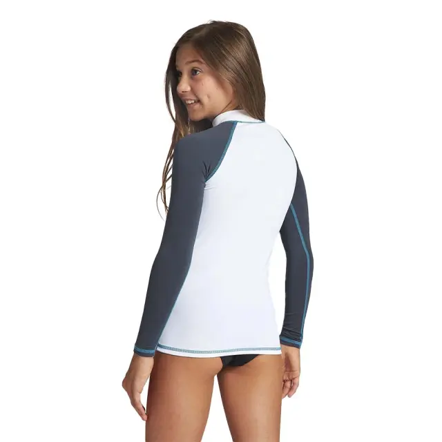 Arena Girl's Rash Vest Longsleeve UV Sun Protection Tee Άσπρο - Γκρι 003142-155 (Arena) 2