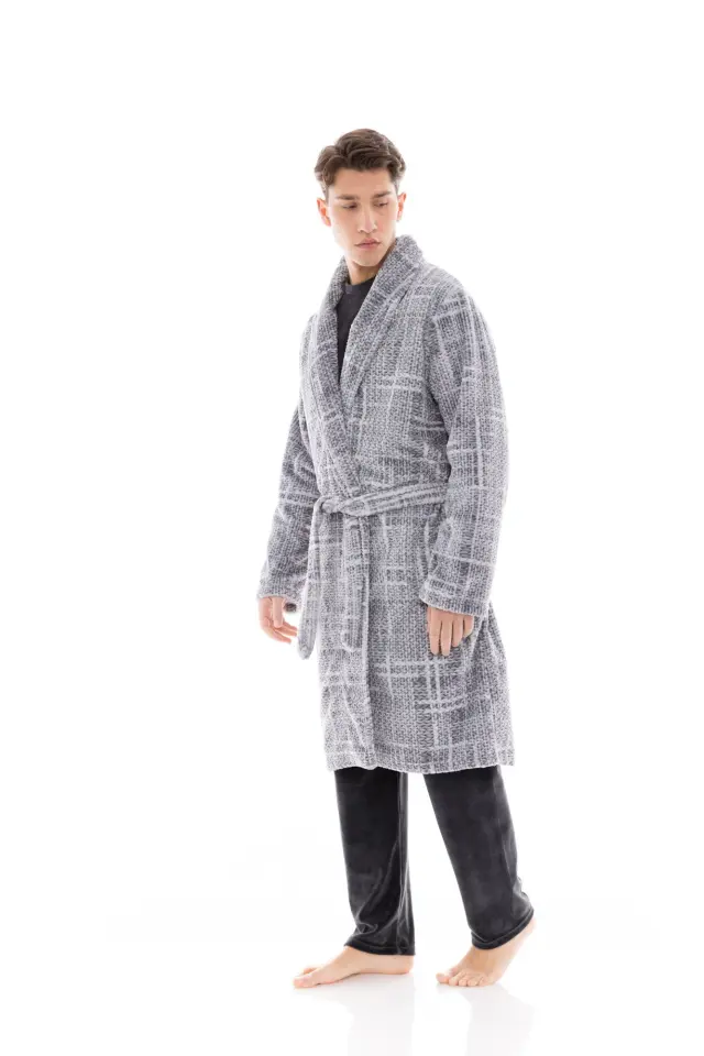 W-M642 - Type - ROBE LONG JAQUARD GREY 3