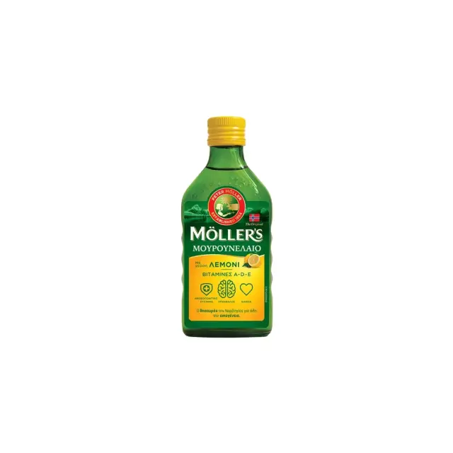 Apollonian Nutrition Moller’s Cod Liver Oil Μουρουνέλαιο Γεύση Λεμόνι 250ml