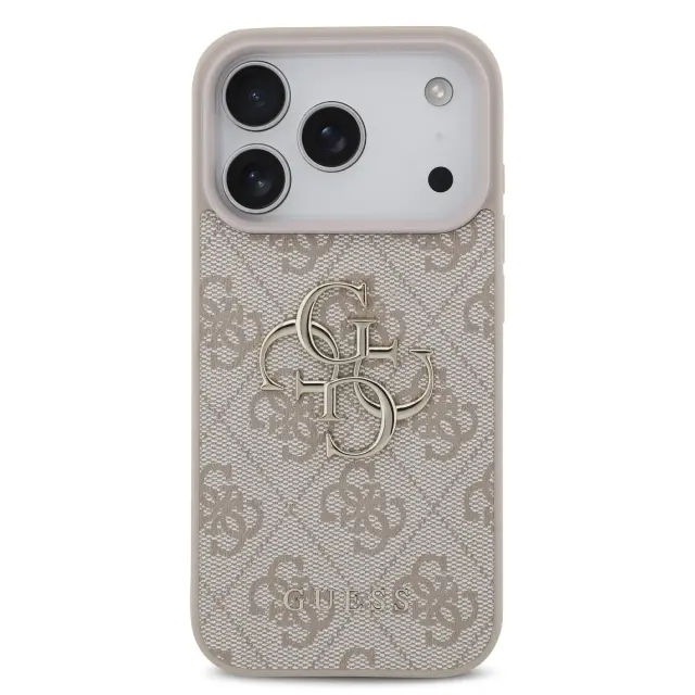 Guess PU 4G Metal Logo Case for iPhone 17 Pro Pink 3