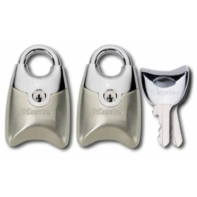 Master Lock 195EURTSN - Σετ 2 λουκέτα νίκελ 20mm με ίδιο κλειδί