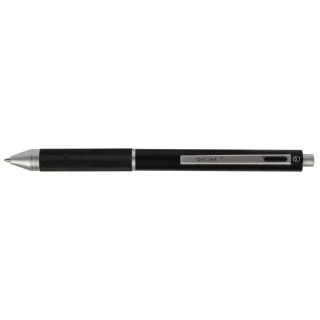 ONLINE Multipen 4in1 μπλέ+κόκκινο+μαύρο+μηχ.μολύβι 0.7 - Μαύρο
