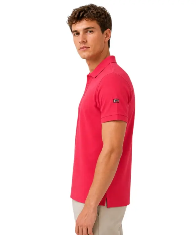 Norway Nautical School - Ανδρική Κοντομάνικη Μπλούζα Polo 858867-CORAL Κόκκινο 2