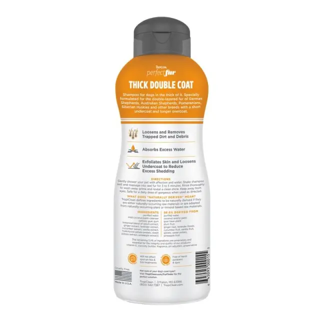 Tropiclean Perfect Fur Thick Double Coat Σαμπουάν Σκύλου 473ml Μονόχρωμο 2