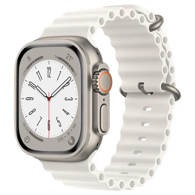 Techsuit® QuickFit Ocean Band Ανταλλακτικό Λουράκι για Apple Watch 38/40/41/42(series 10/11/12)mm- White