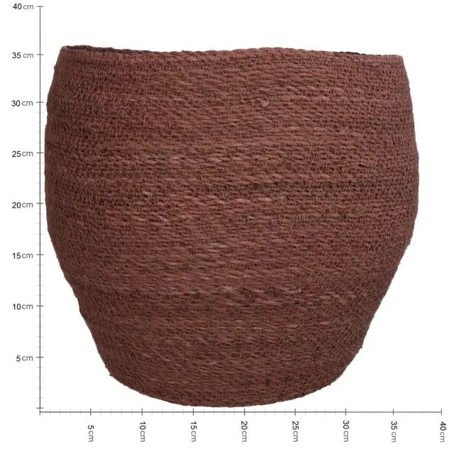 Καλάθι Almond Seagrass 34x34x36cm Σετ 3Τμχ 3