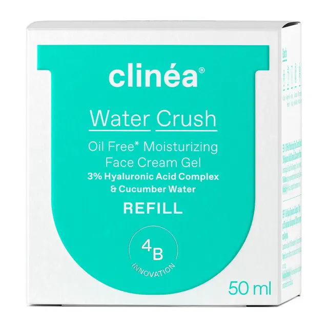 Clinea Water Crush Oil Free Moisturizing Facial Cream Gel Refill Ενυδατική Κρέμα-Gel Προσώπου Ελαφριάς Υφής- Ανταλλακτικό, 50ml 3