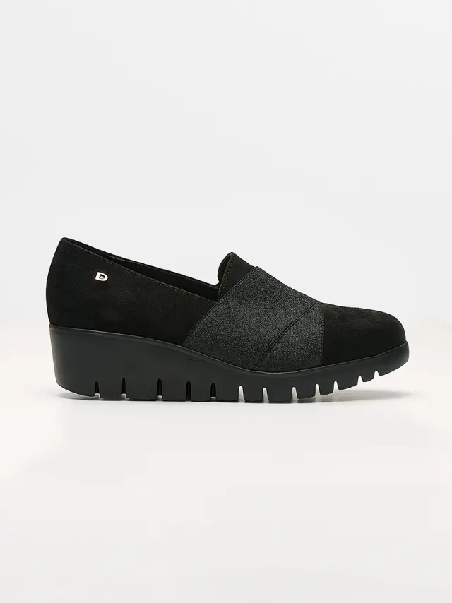 Donna Serena Μοκασίνια-Loafers Γυναικείο δέρμα Nubuck Μαύρο DSE/9525 NERO 3