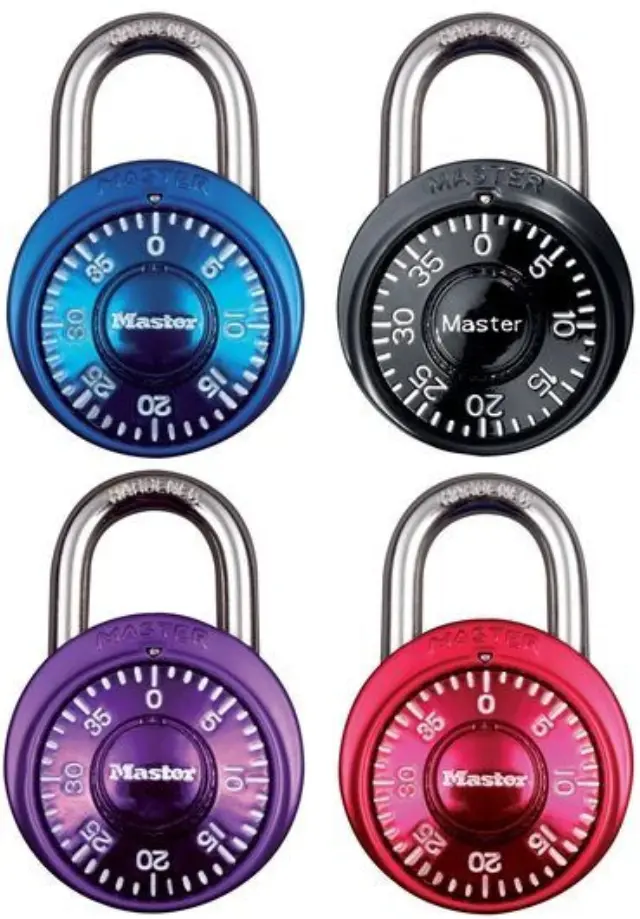 Master Lock 1533EURD - Λουκέτο μίνι 38mm σταθερού συνδυασμού σε 4 χρώματα