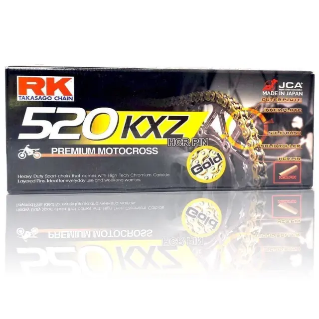 Αλυσίδα 520H 120L Χρυσή Motocross RK