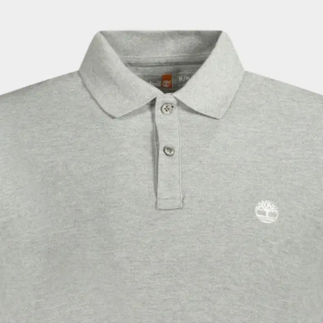 Timberland - Ανδρικό Κοντομάνικο T-shirt Polo Slim Fit Mε Λογότυπο Oyster River TB0A2BS1-V91 Γκρι - S 3
