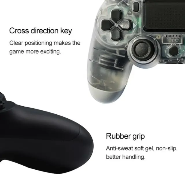 Doubleshock Ασύρματο Gamepad για PS4 Transparent 3